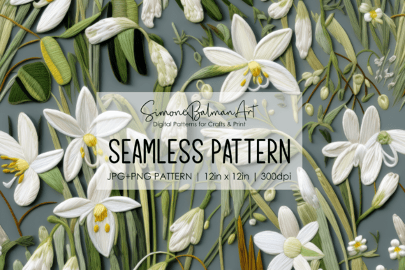 Download Snowdrops Seamless Pattern - Snowdrops Collection