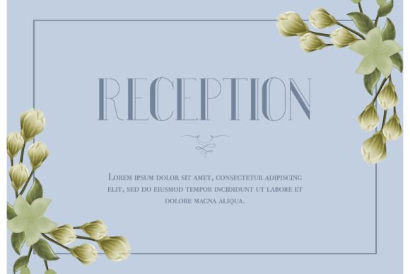 Download Reception Card Template with Snowdrops a - Snowdrops Collection