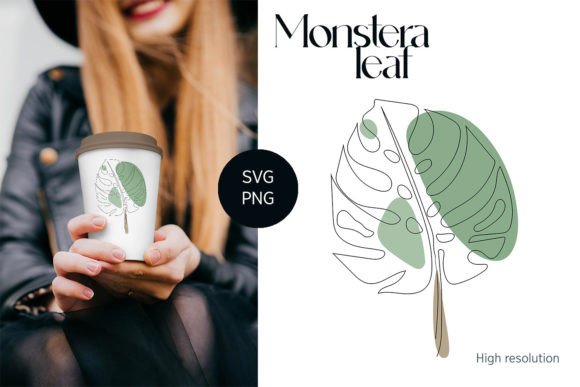 Download Monstera Leaf One Line SVG &amp; PNG Art 2 - One line svg Collection