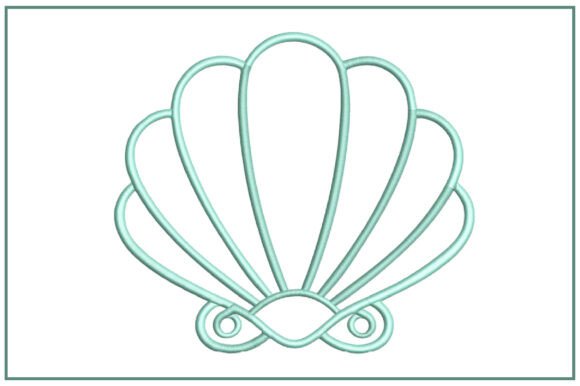Download Seashell Outline Embroidery Design - Outline Collection